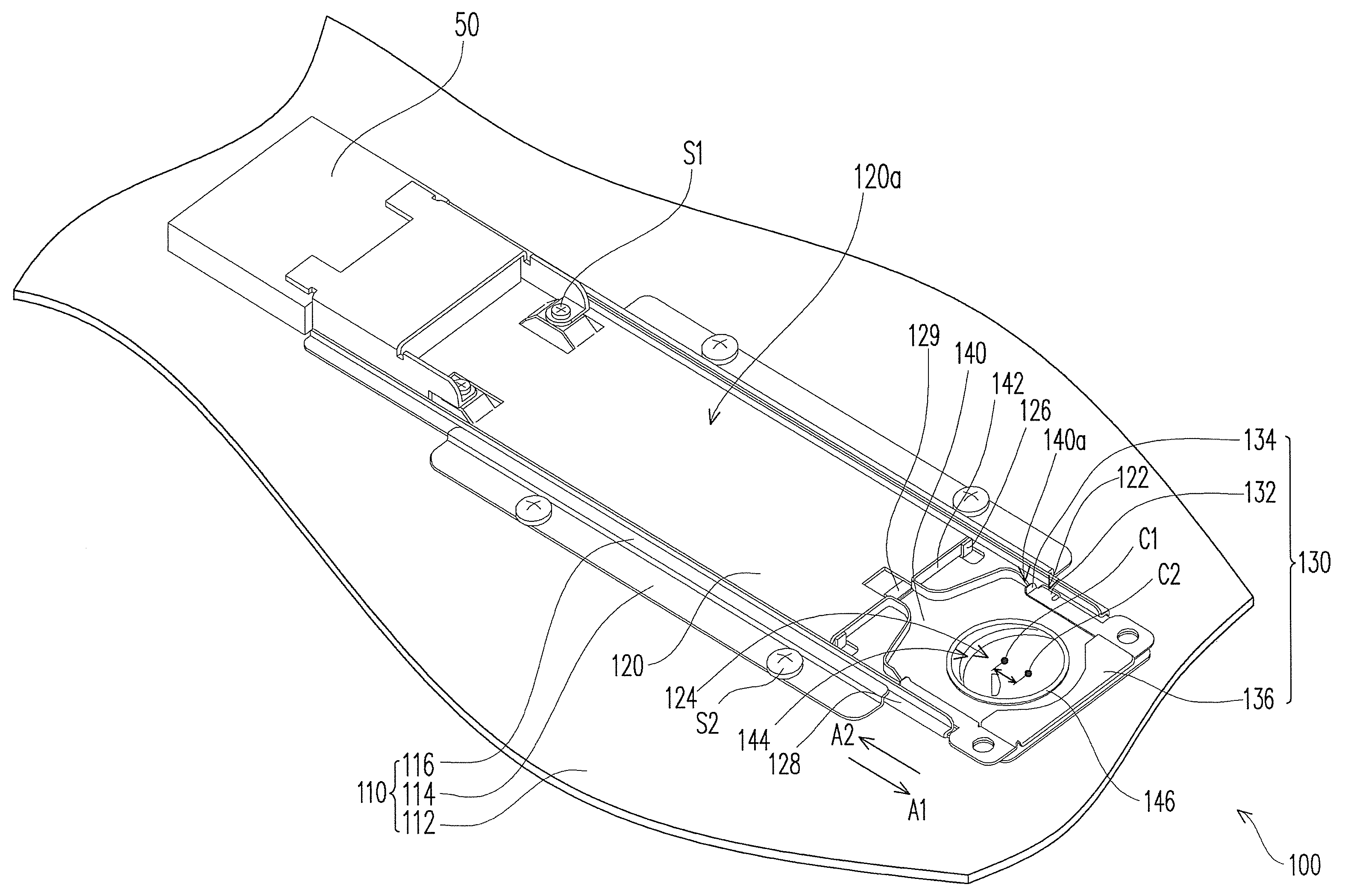 Unlocking structure and connector holding structure