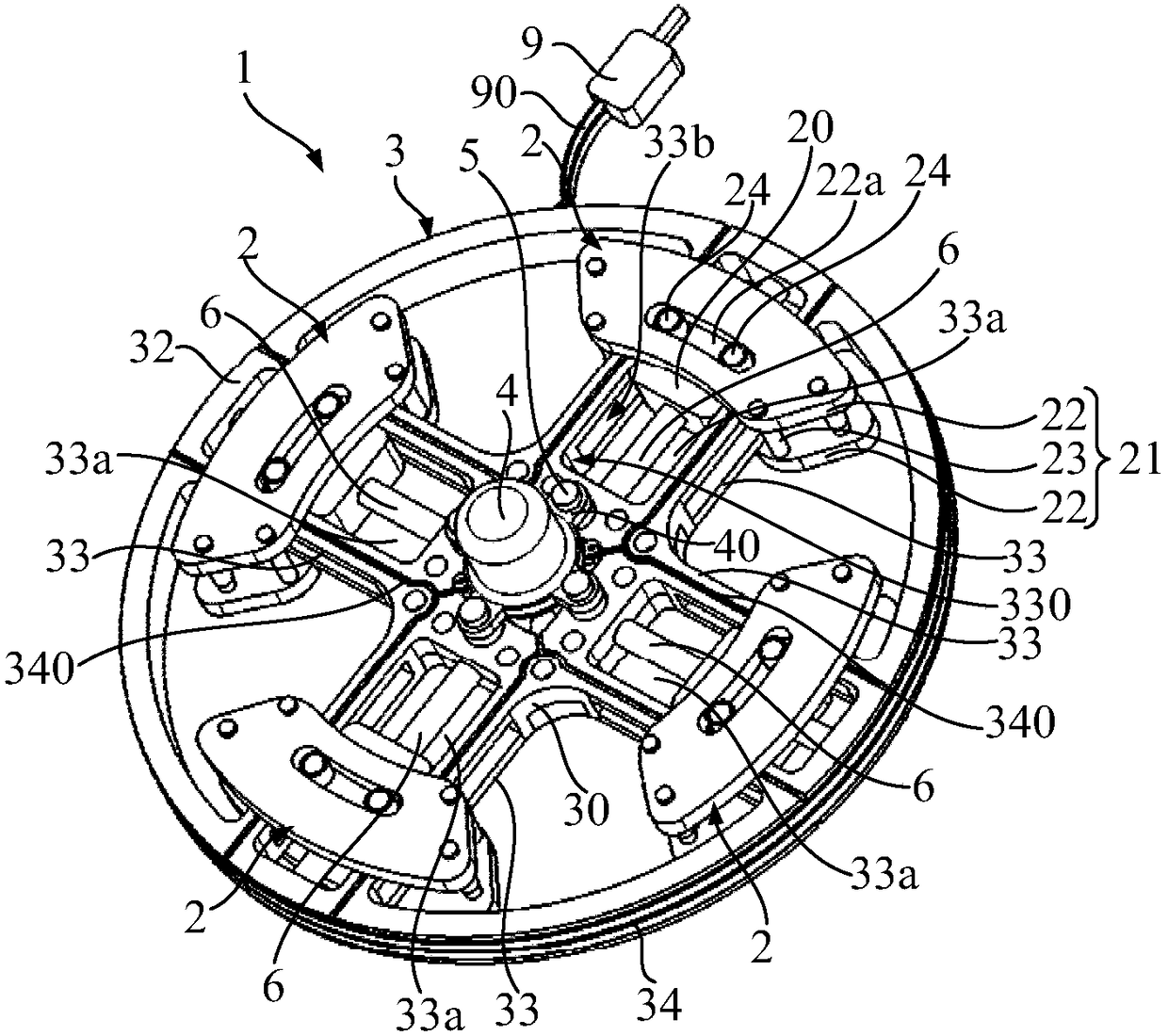 Automobile, rotary shock absorber, controller for rotary shock absorber and control method