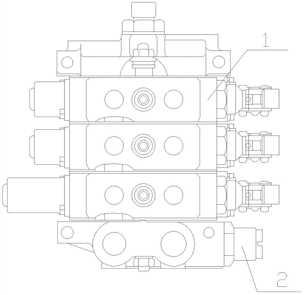 Safety valve for multi-way valve