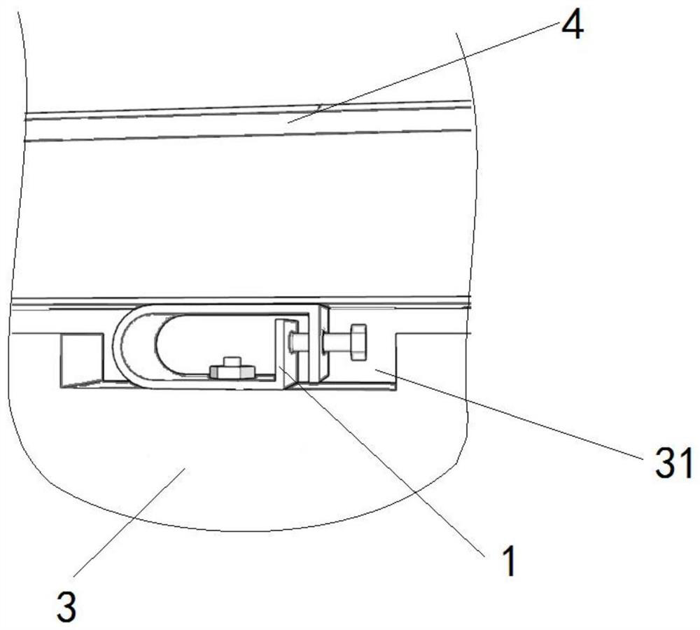 A unilateral U-shaped energy-dissipating connection component and a prefabricated interior wall