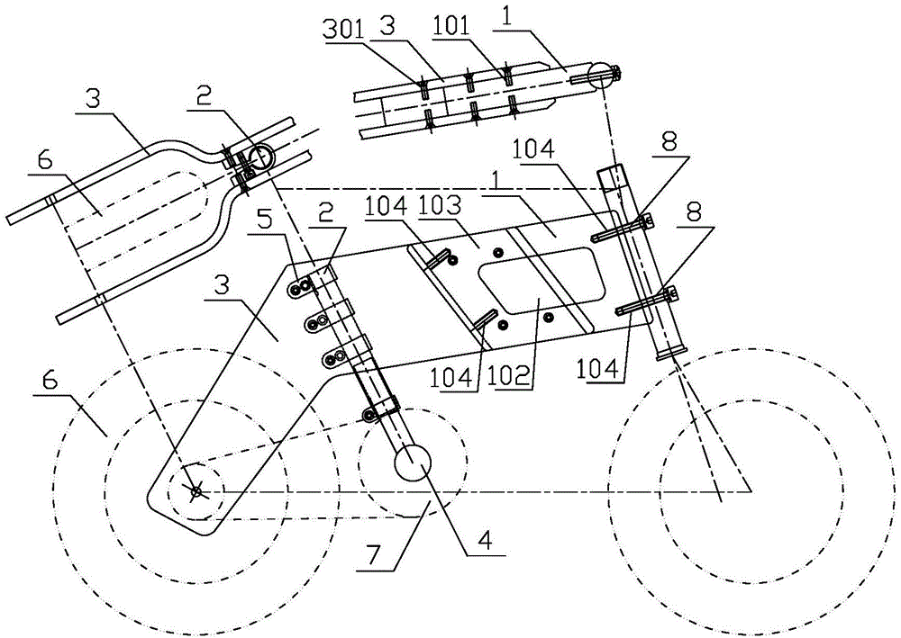 Bent wood structure in child's bicycle