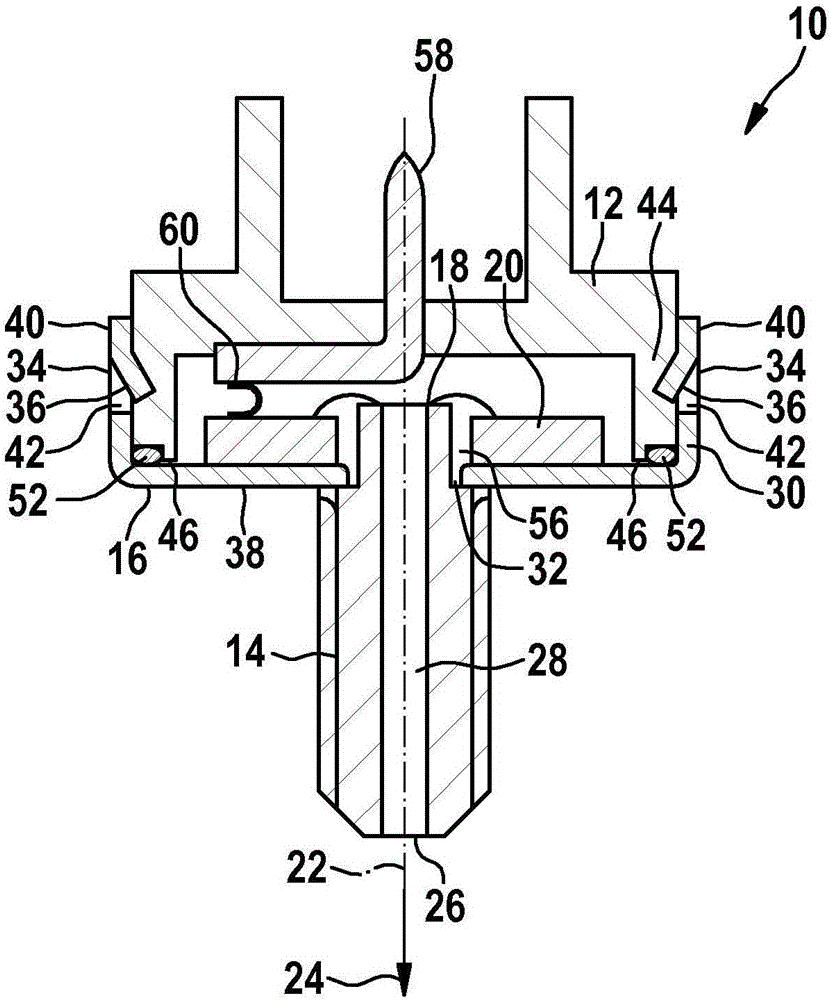 Pressure sensor arrangement for detecting a pressure of a fluid medium in a measurement chamber