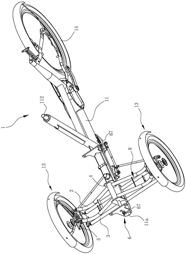 Swing type tricycle