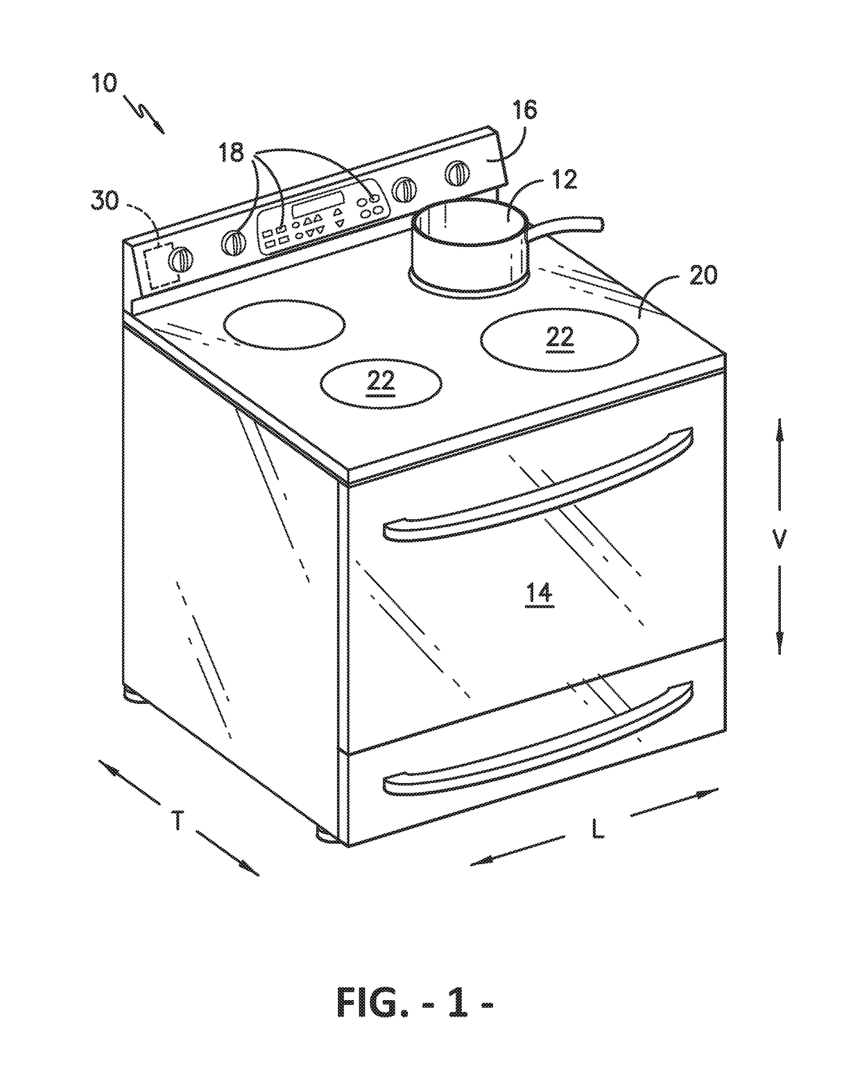 Cooking appliance and method for limiting cooking utensil temperatures using dual control modes