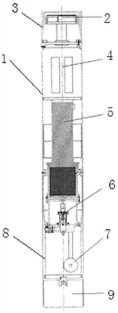 Airborne down-drop nuclear radiation monitoring device