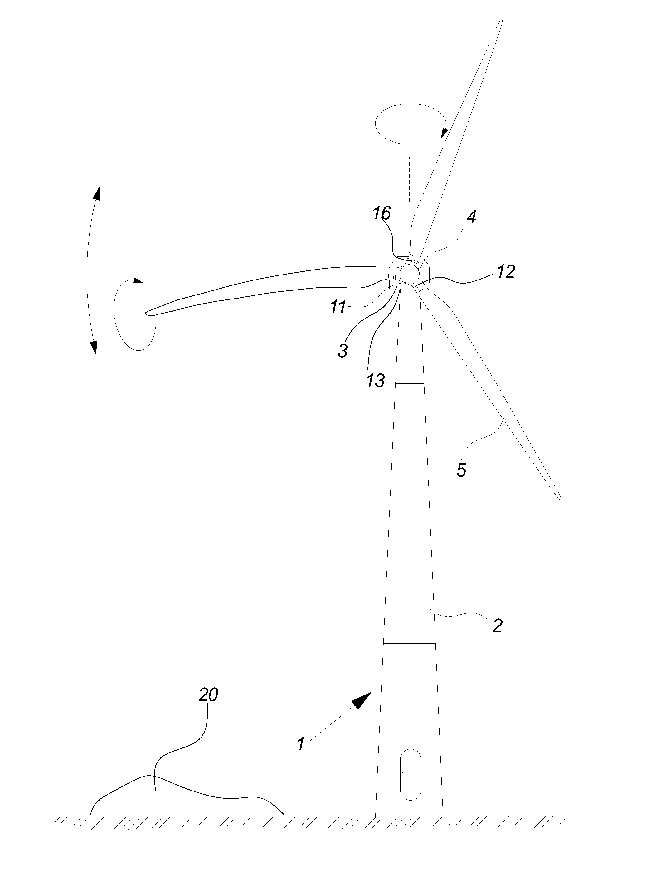 Method for De-Icing A Blade Of A Wind Turbine, A Wind Turbine And Use Thereof