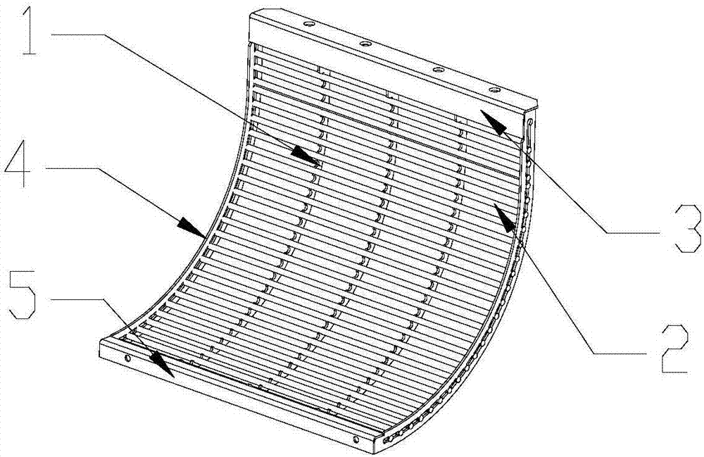 Corn threshing concave plate with adjustable grid intervals