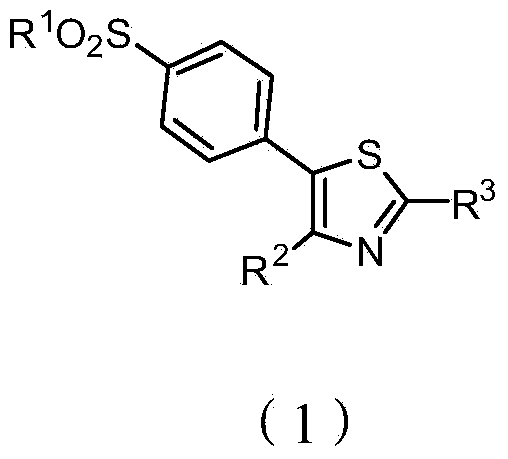 Method for synthesizing 2-(2-chlorophenyl)-4-(4-fluorophenyl)-5-[4-(mesyl) phenyl] thiazole