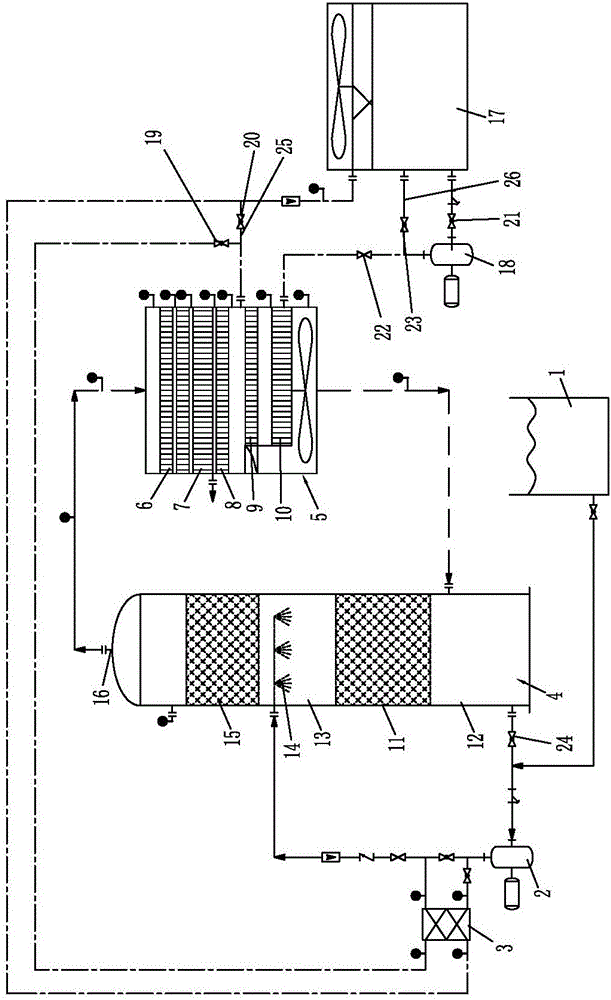 Novel heat pump evaporation heat recovery combined device and efficient effluent concentration method