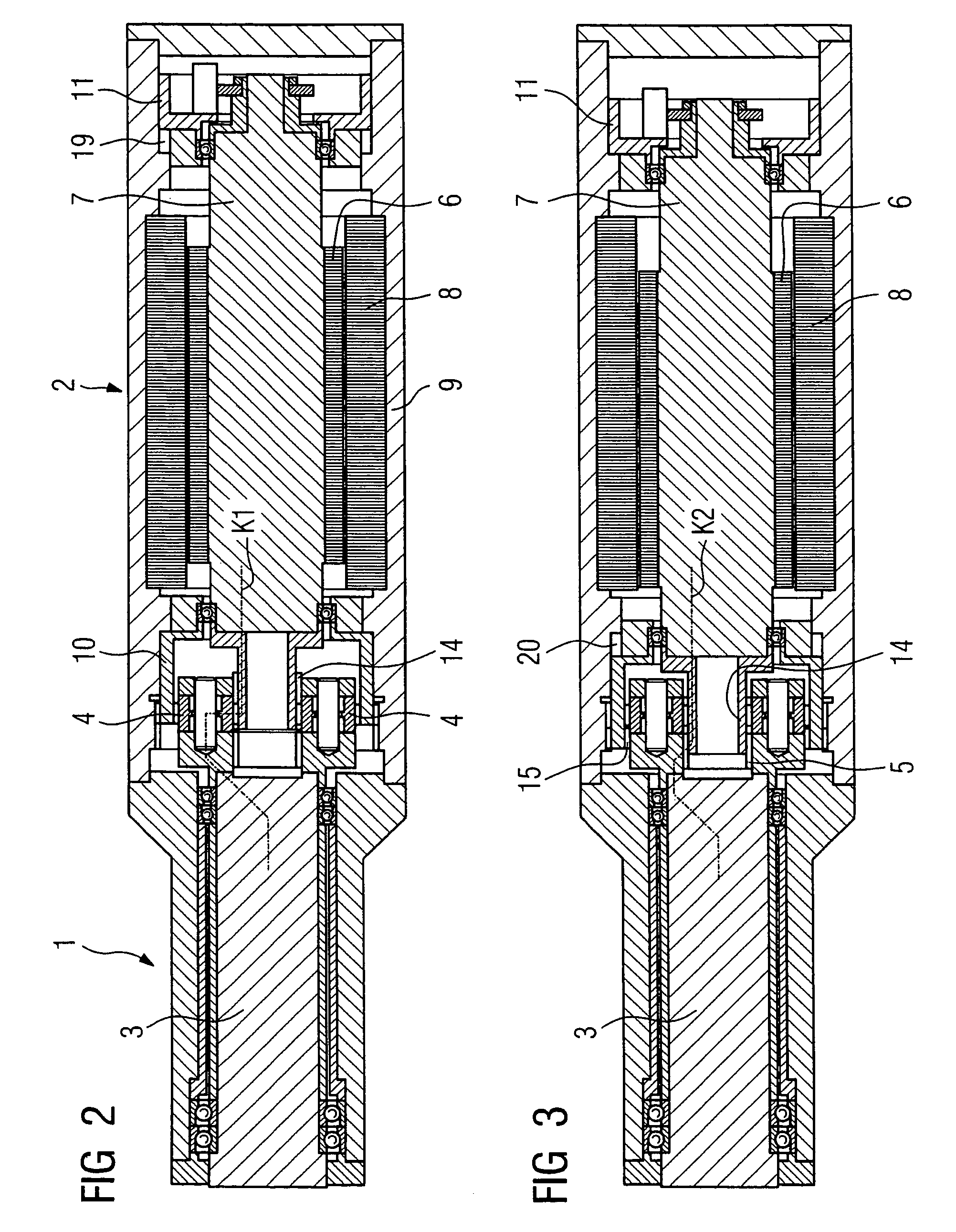 Spindle unit with switchable gear, and method for using the spindle unit
