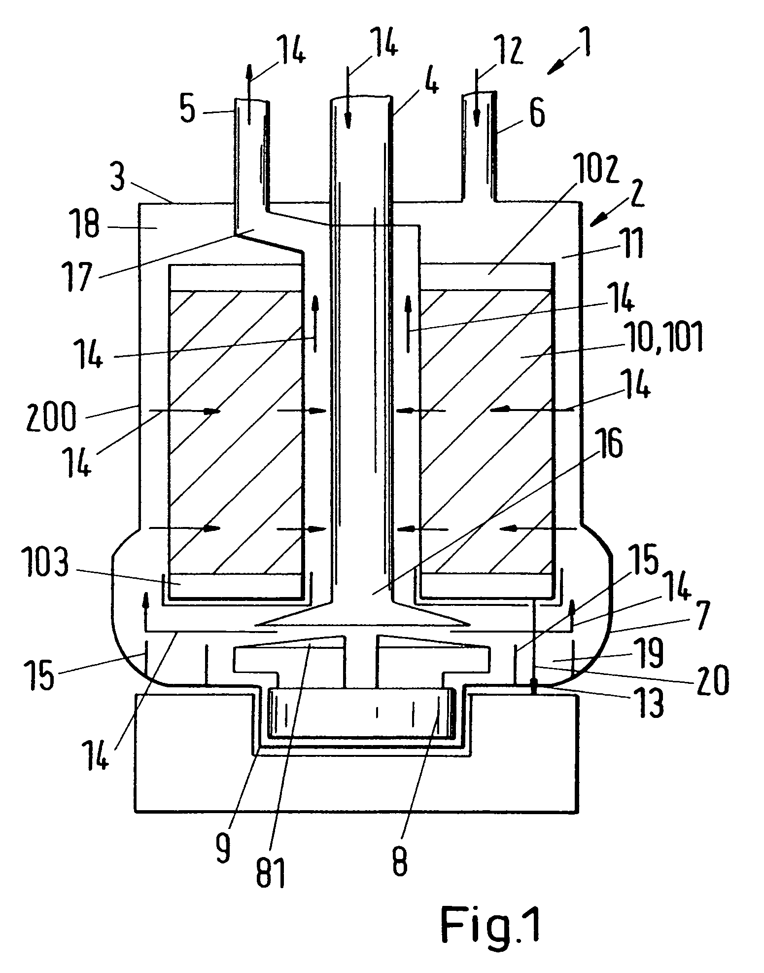 Integrated centrifugal blood pump-oxygenator, an extracorporeal life support system and a method of de-bubbling and priming an extracorporeal life support system