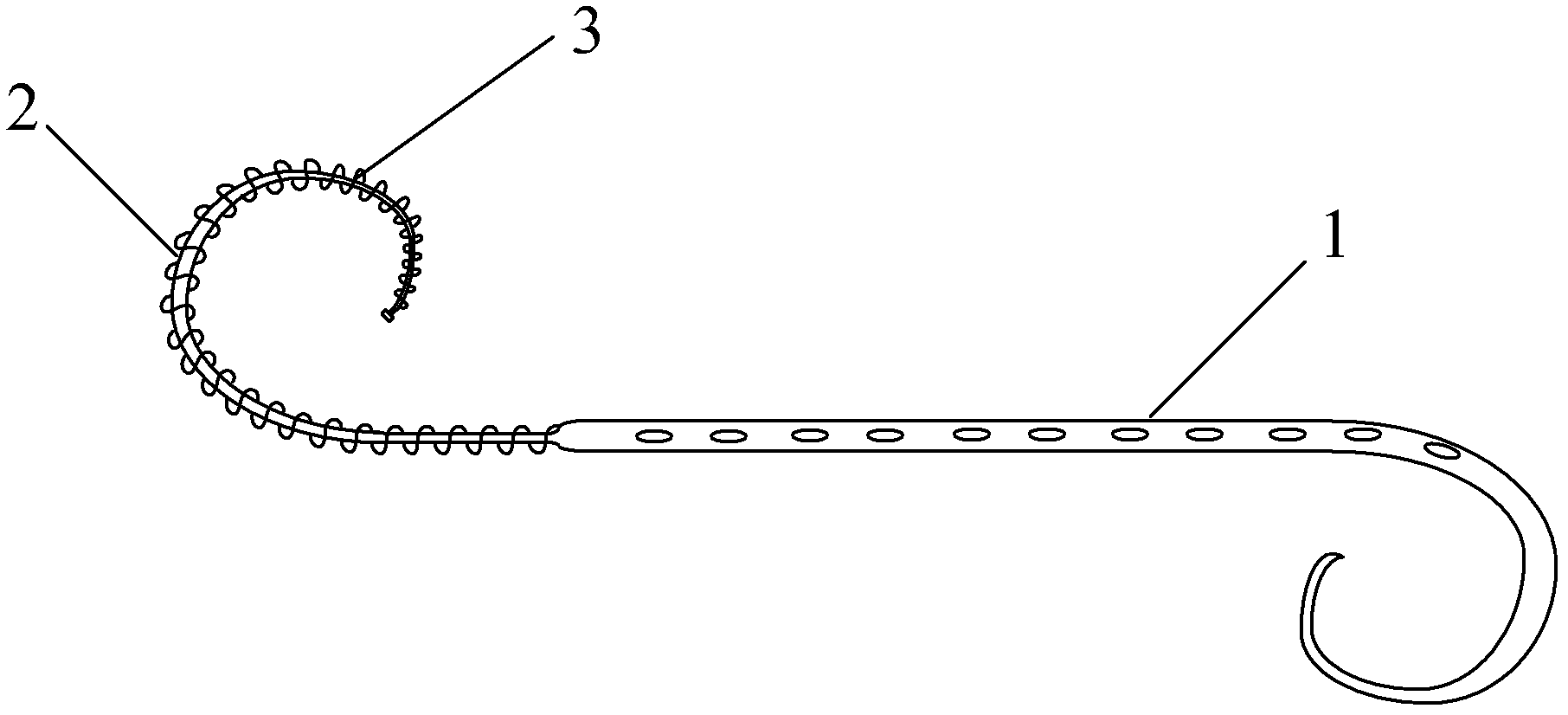 Ureteral stent tube and ureteral stent device applying same