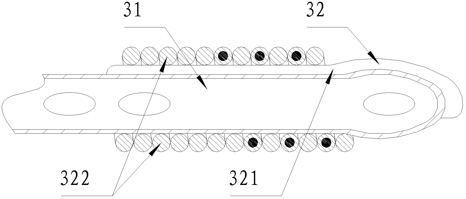 Ureteral stent tube and ureteral stent device applying same