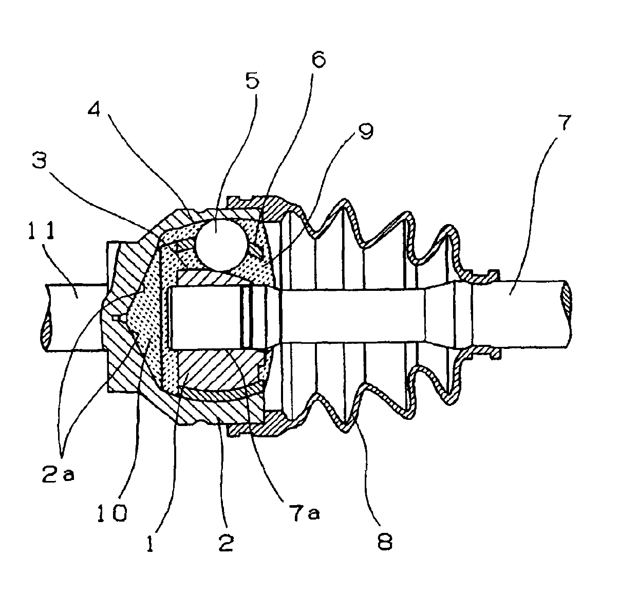 Lubricating system, bearing utilizing the system, universal joint utilizing the system, and process for production thereof