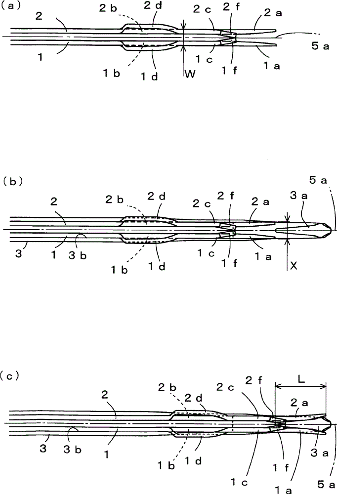 Compound needle for flatbed knitting machine