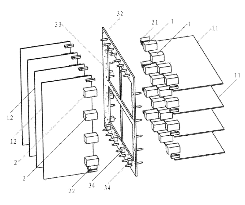 Perpendicular orthogonal interconnection system and communication device