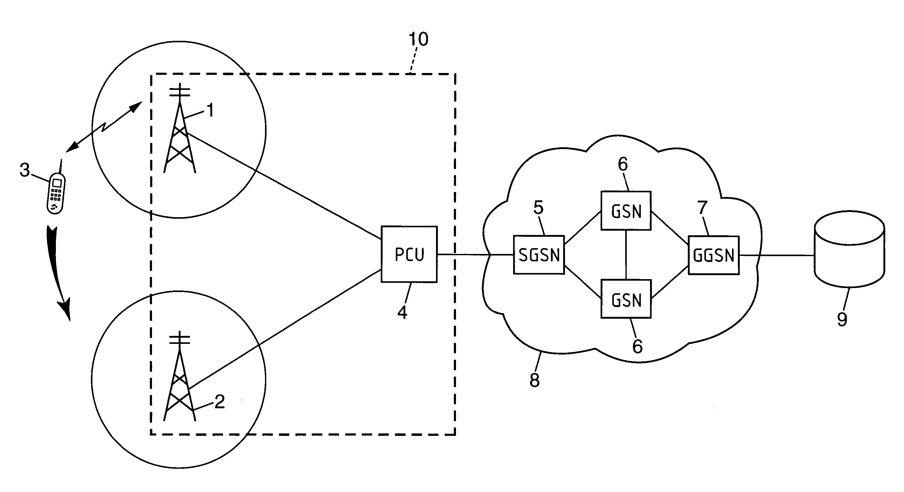 Method of controlling transmission of data and a control unit for implementing the method