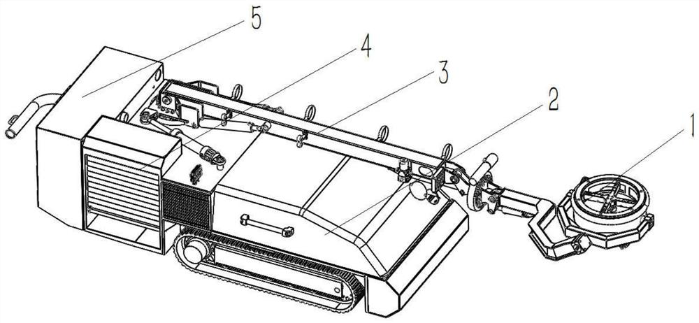 Crawler-type dock bottom cleaning vehicle