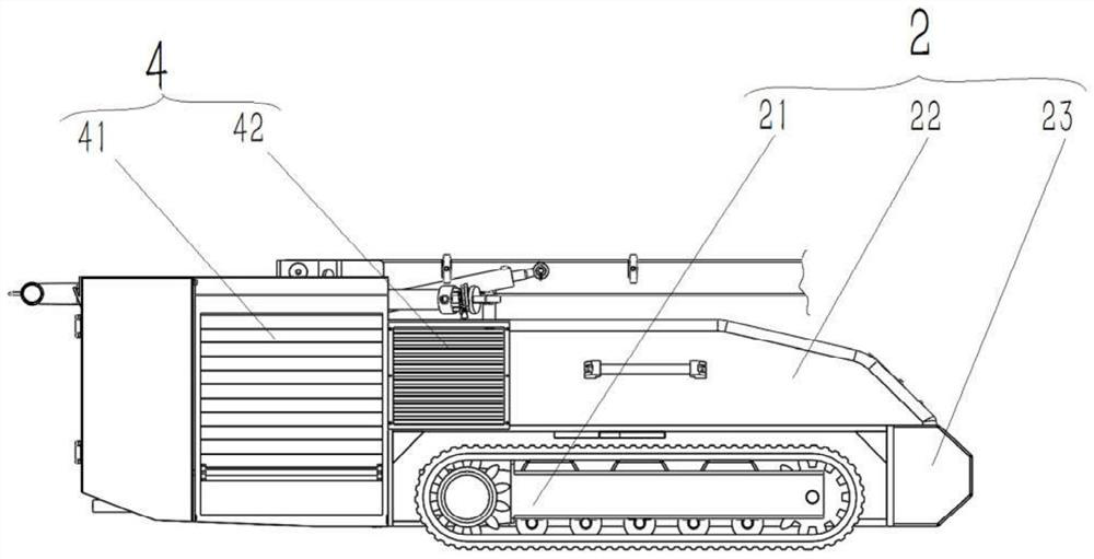 Crawler-type dock bottom cleaning vehicle