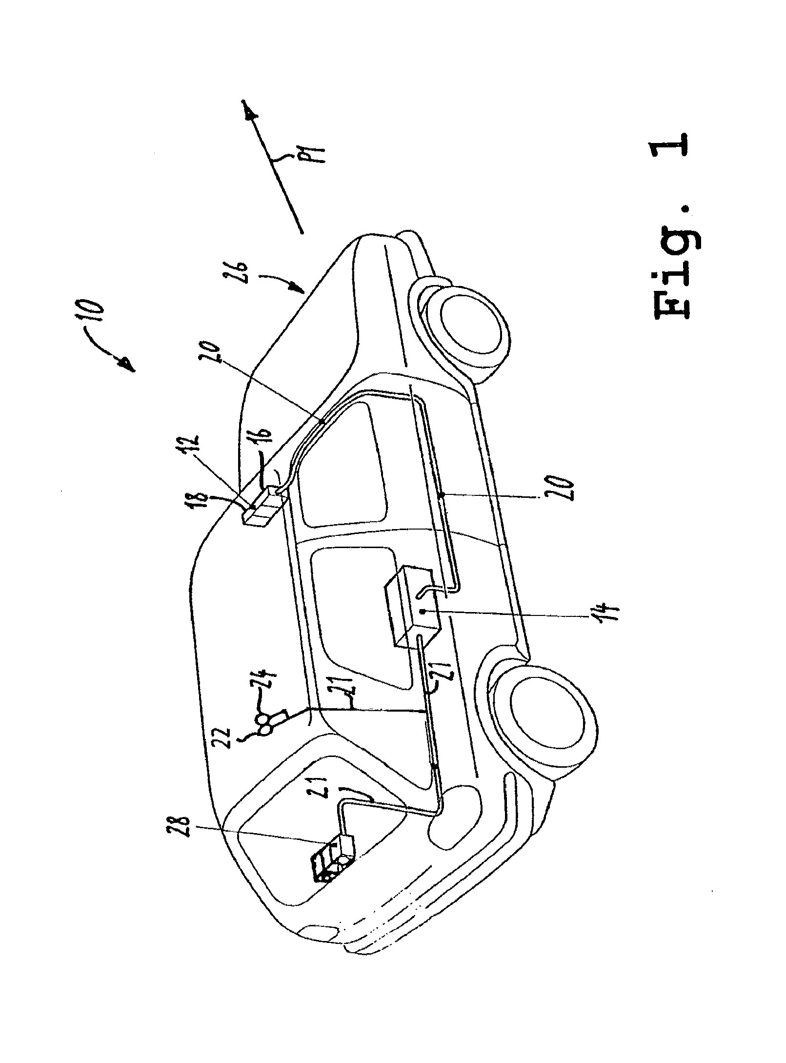 Method and device for determining a calibrating parameter of a stereo camera