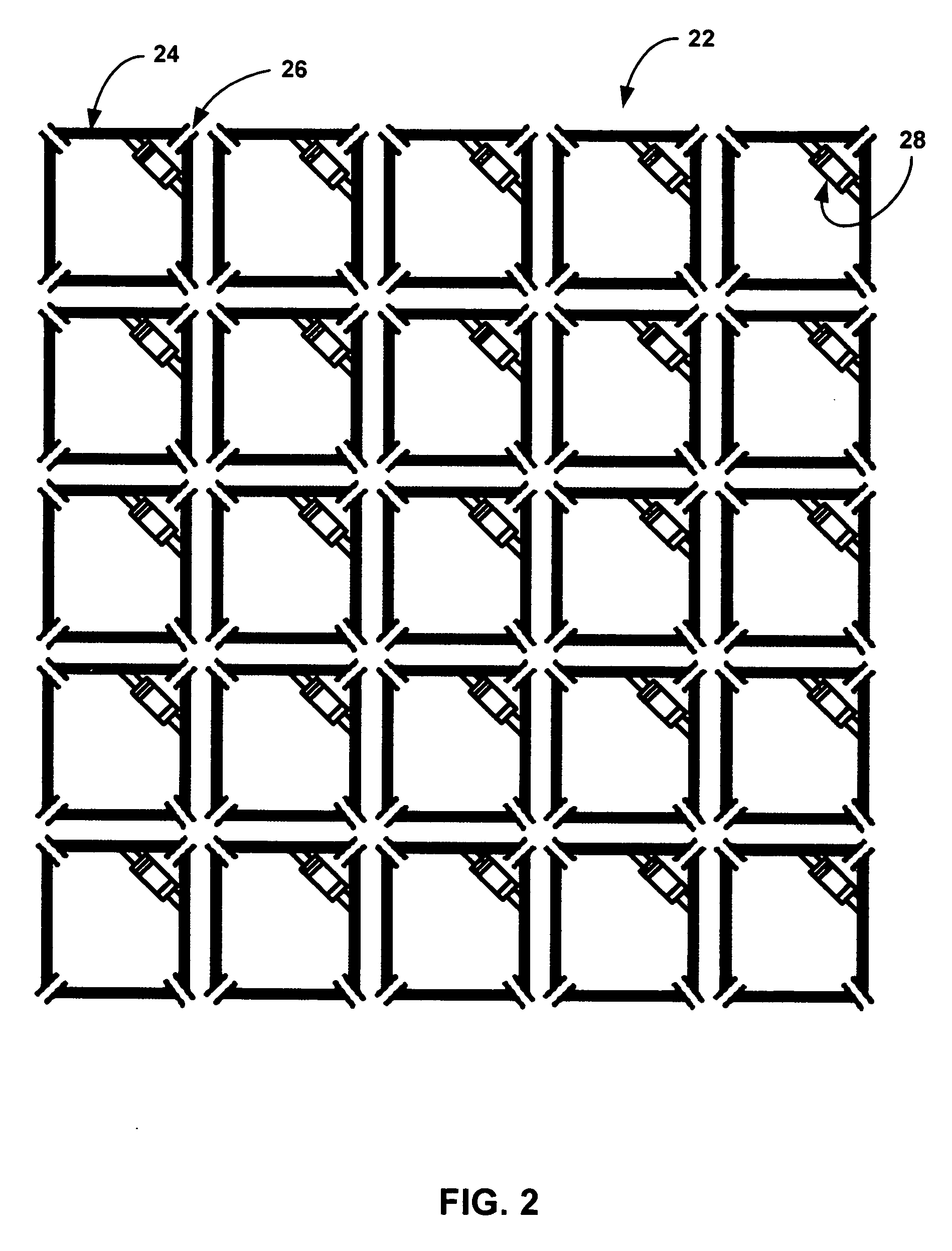 High-pass two-dimensional ladder network resonator