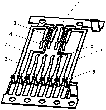 Wear-resistant and oxidization-resistant IC clamping seat terminal