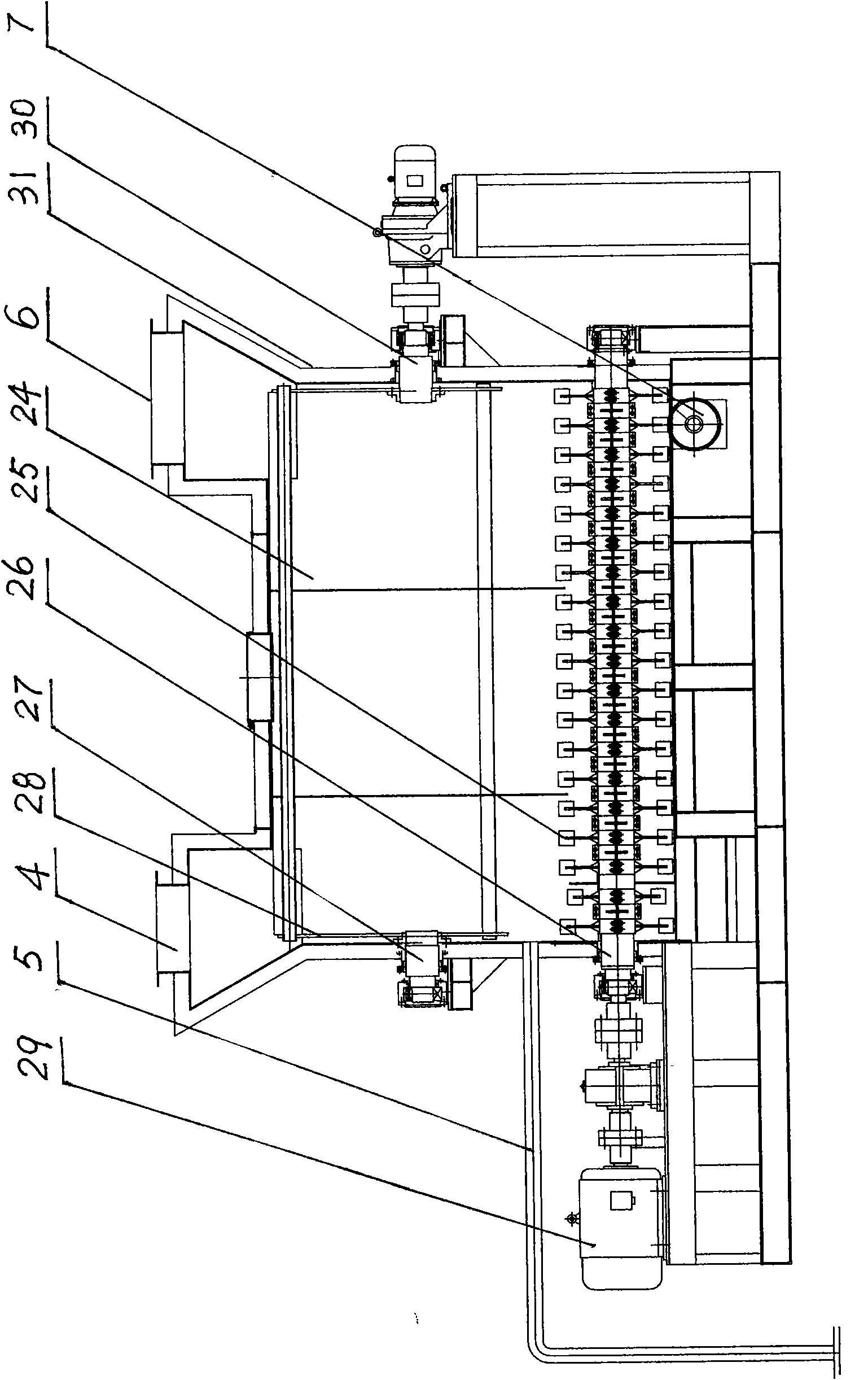 Sludge treatment device using waste heat of boiler and treatment process thereof