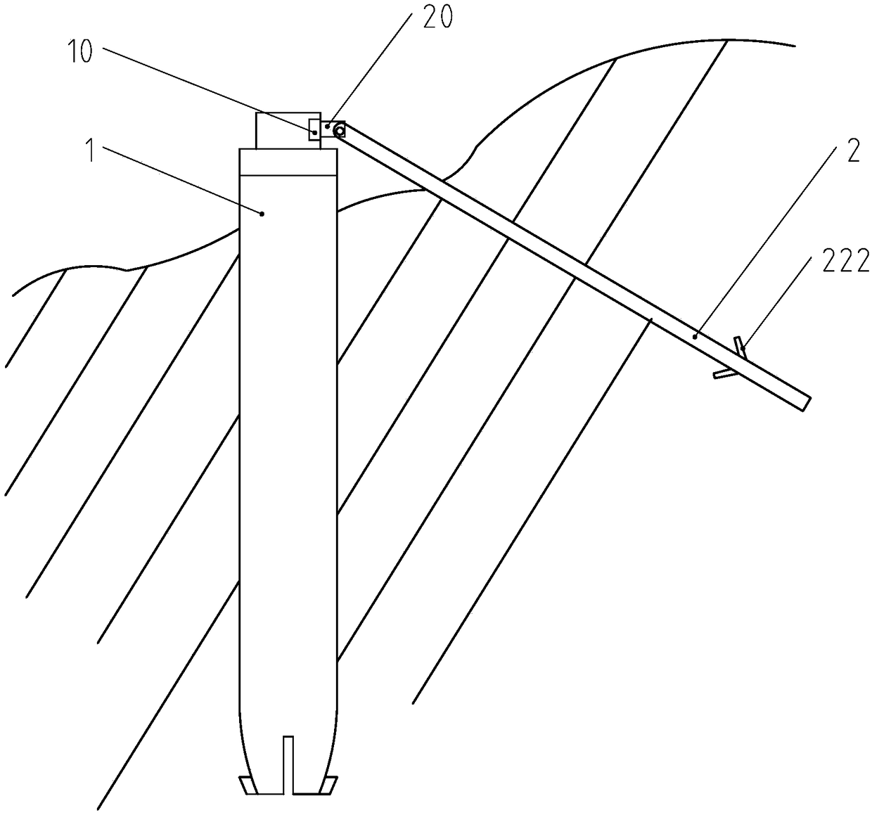 Protective device for unsaturated red clay side slope