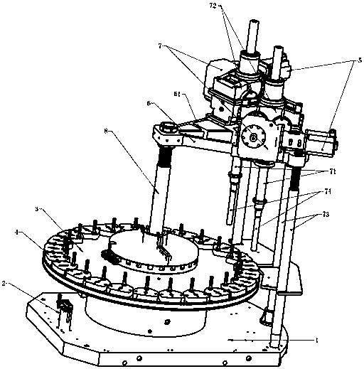 Multi-workstation stamping glassware pressing machine