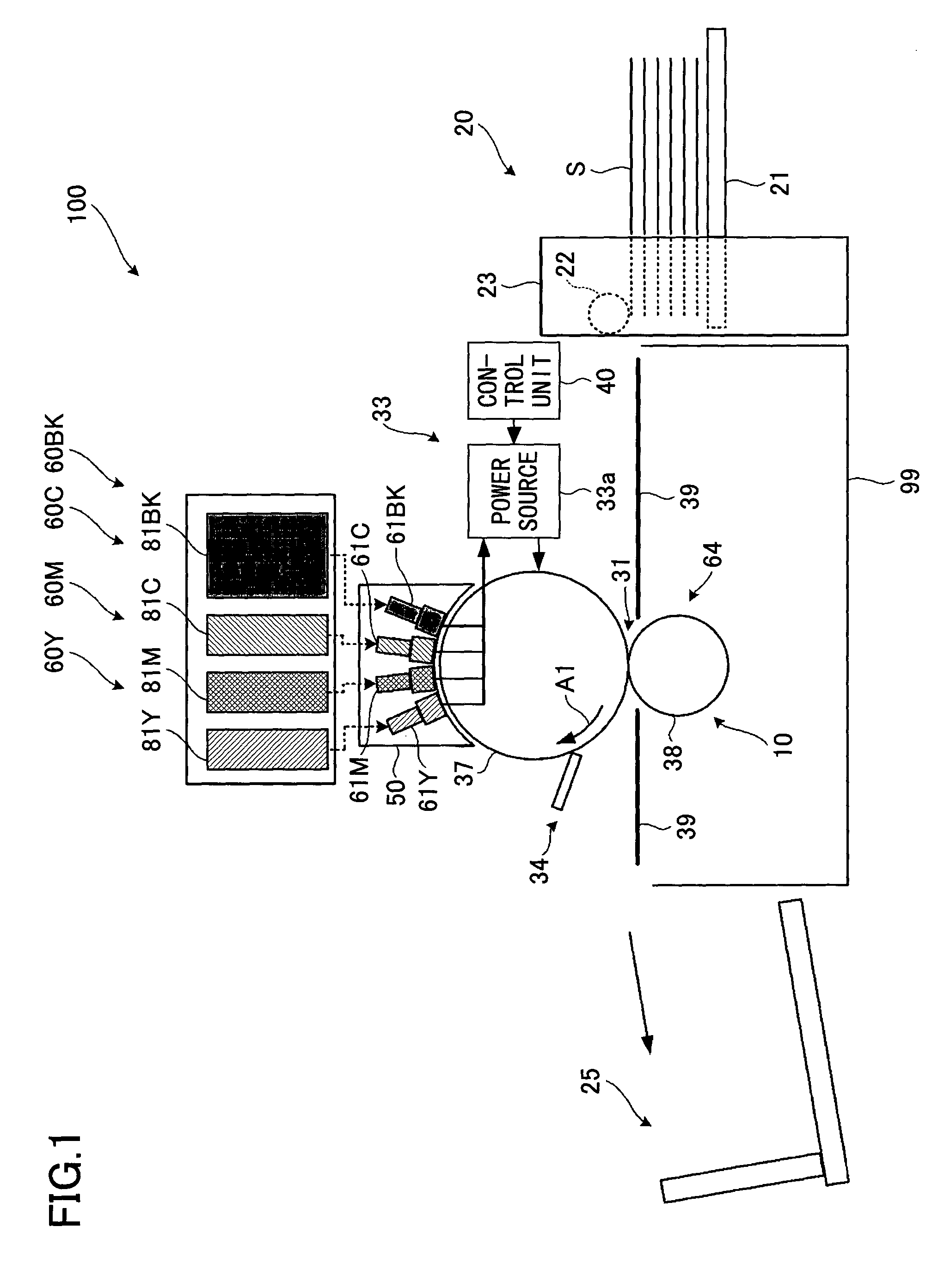 Image forming device, and image forming method