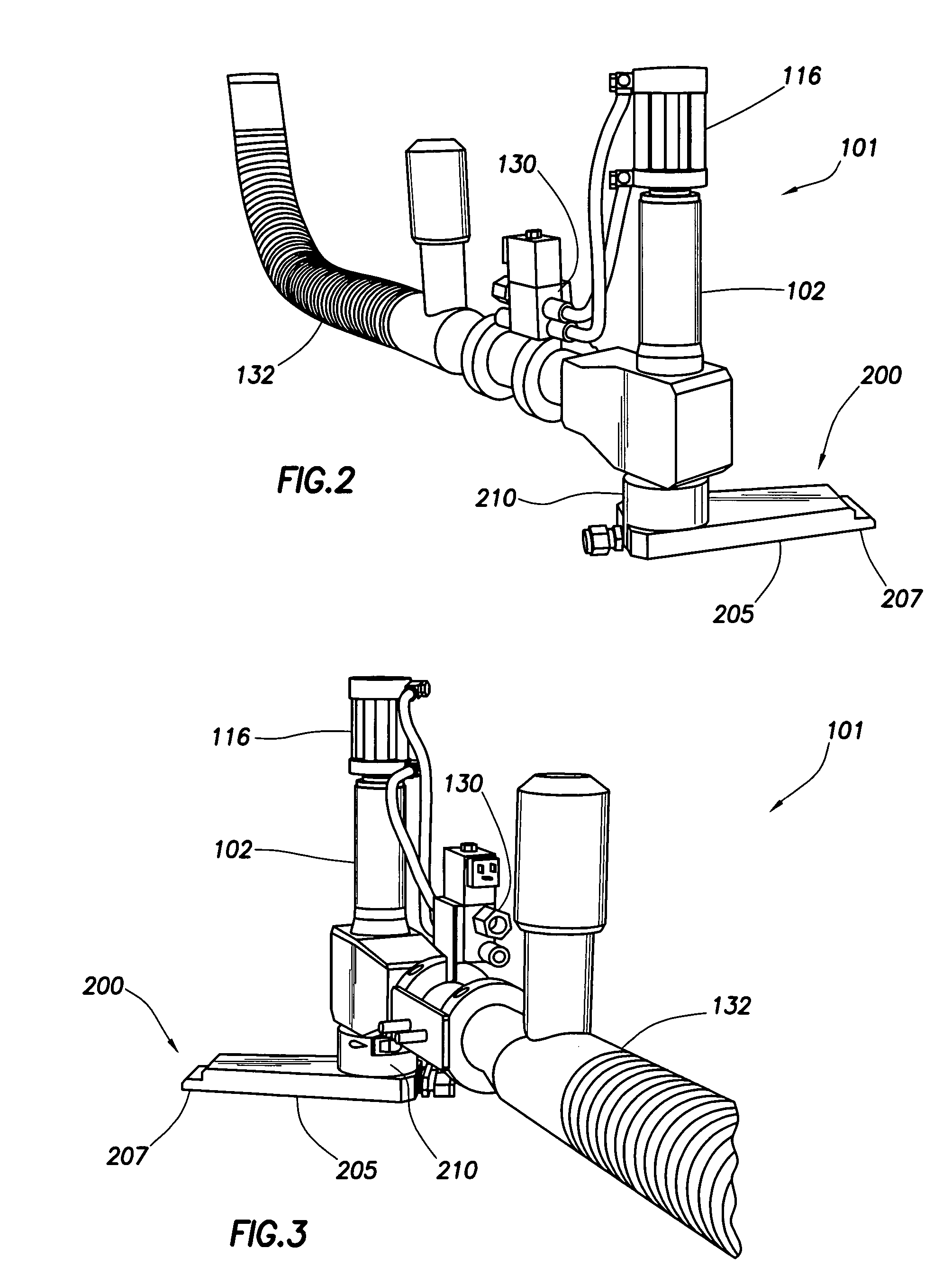 Liquid delivery system with horizontally displaced dispensing point