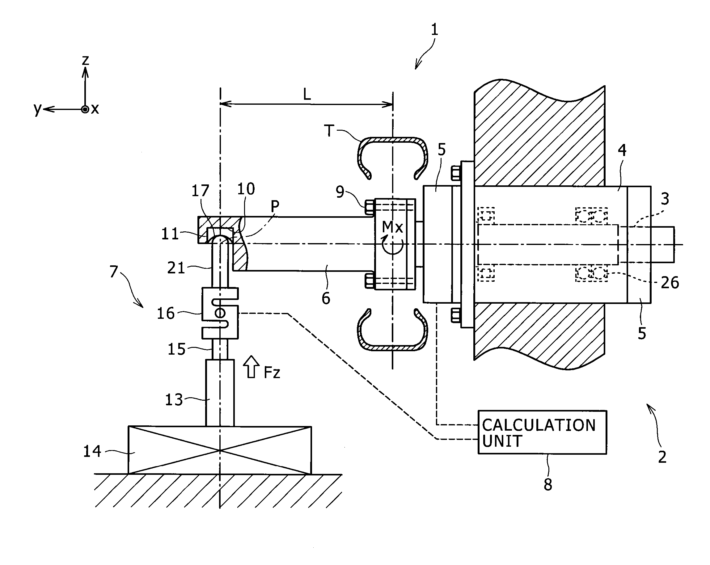 Moment calibrating apparatus for multi-component force gauge and method of moment calibration