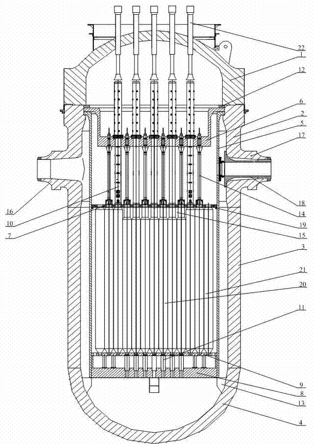 Tube-plate double-process supercritical water cooled reactor