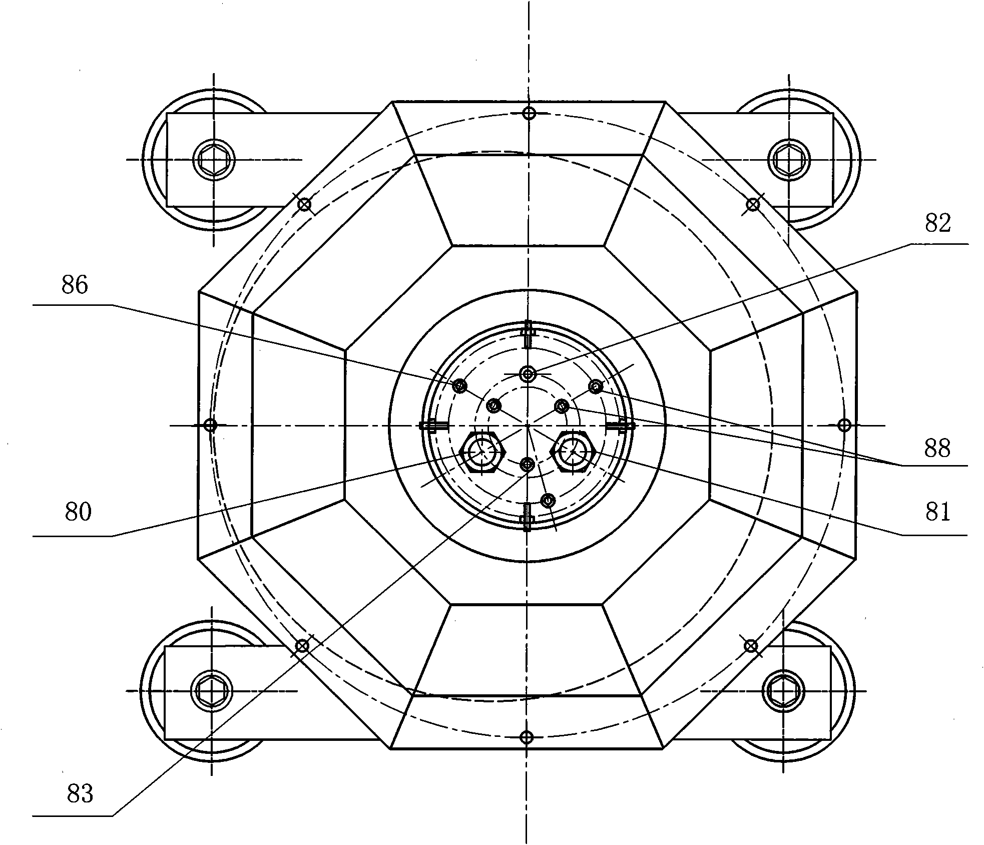 Polygonal plastic bag swing cell reactor and method for culturing animal cells