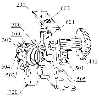Built-in sewing machine winding mechanism