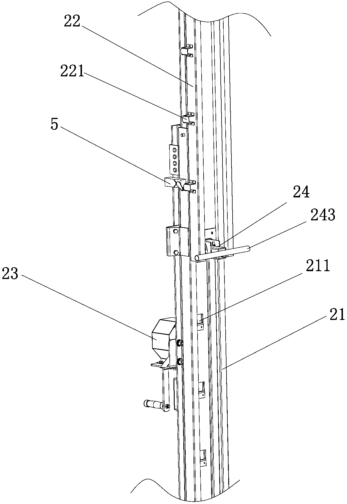 Lifting working platform with self-locking mechanism