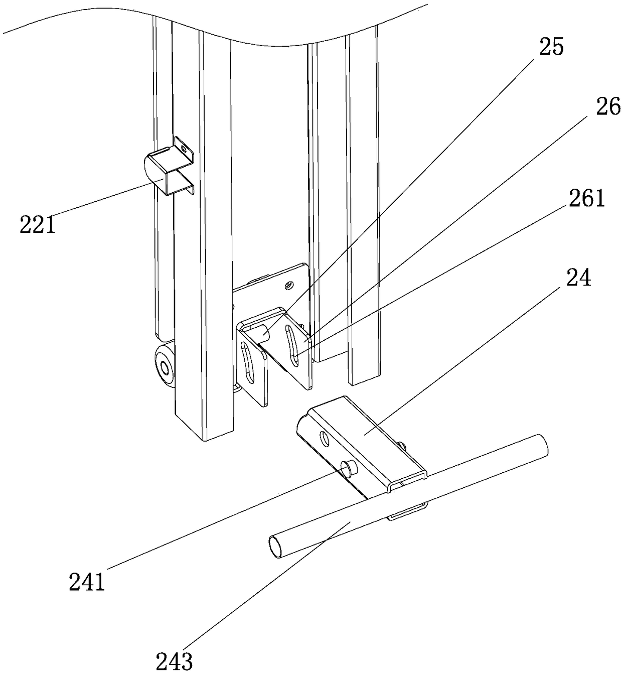 Lifting working platform with self-locking mechanism