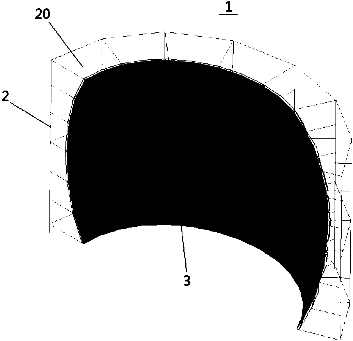 Double-curved-surface arc-shaped display screen