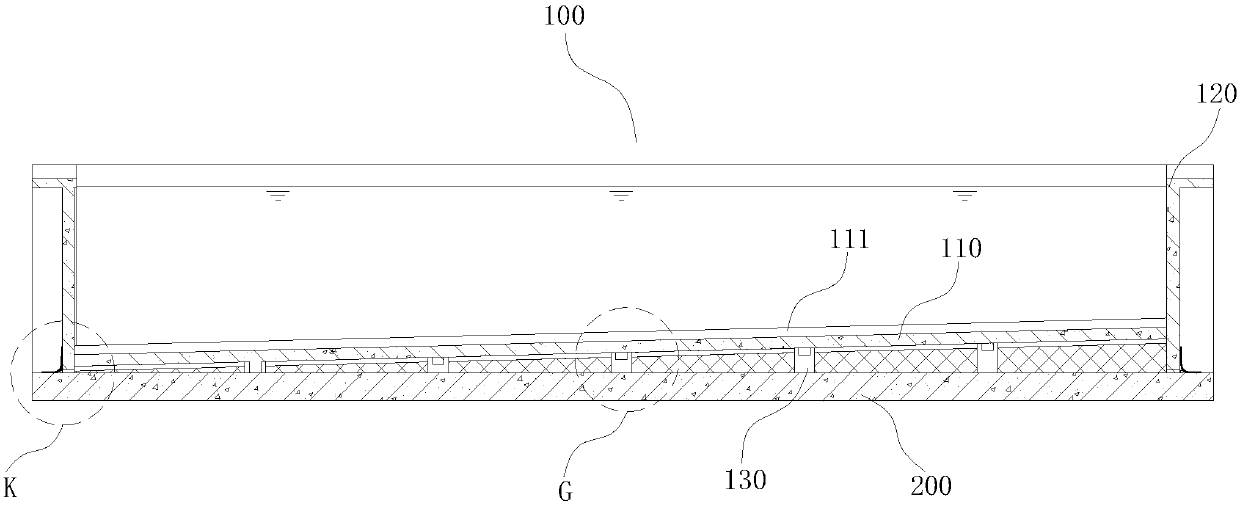 A kind of swimming pool and construction method thereof