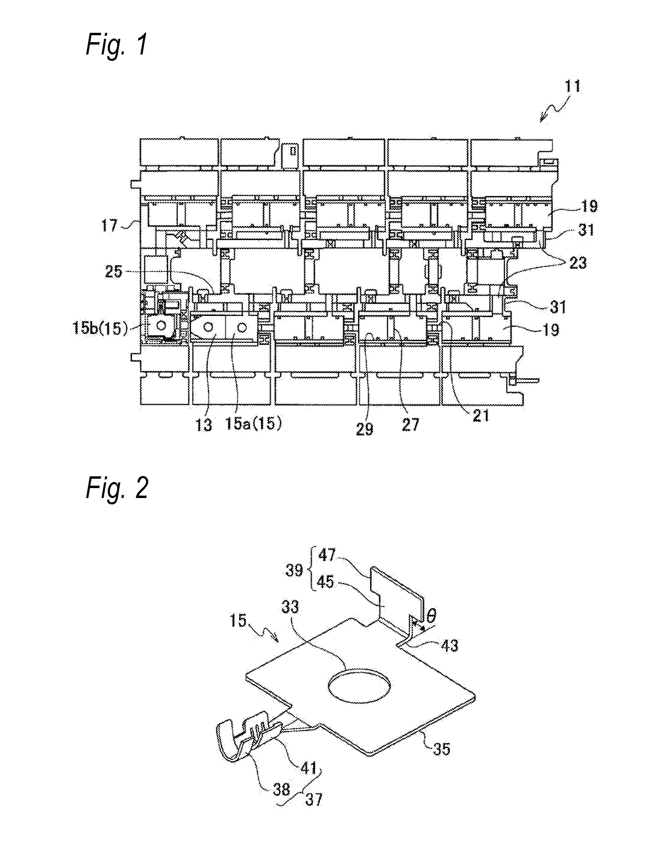 Structure for holding voltage detecting terminal
