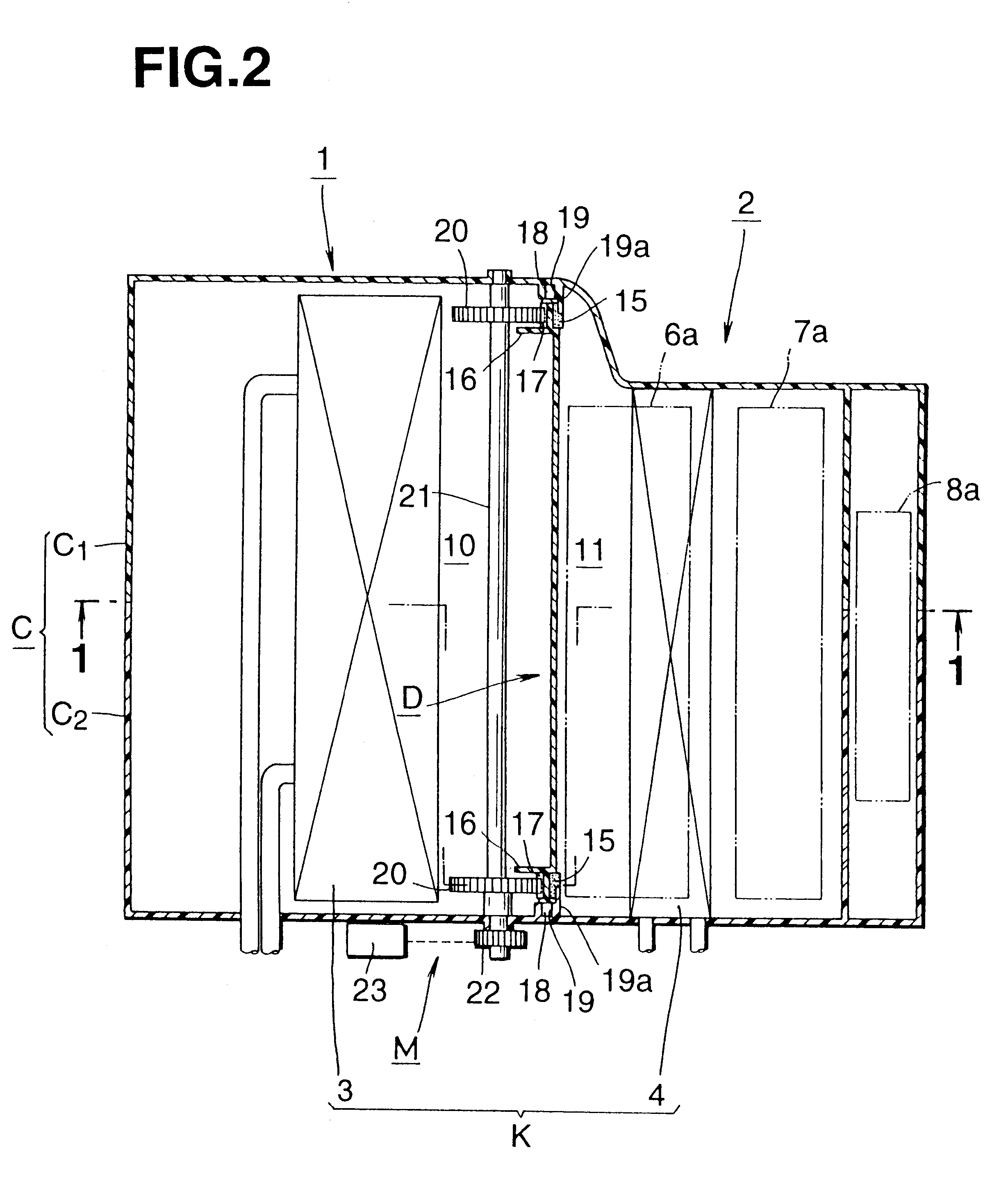 Door mechanism of automotive air conditioning device