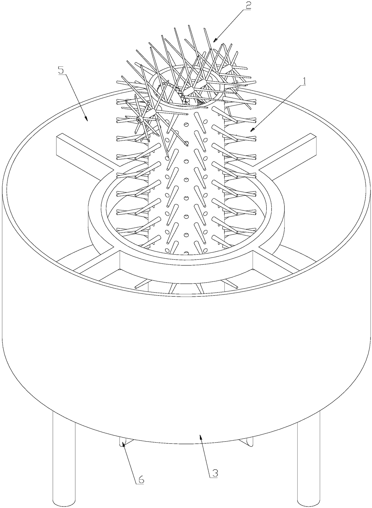 Double-brush device driven by single-motor idler wheel for cleaning test tubes in clinical lab