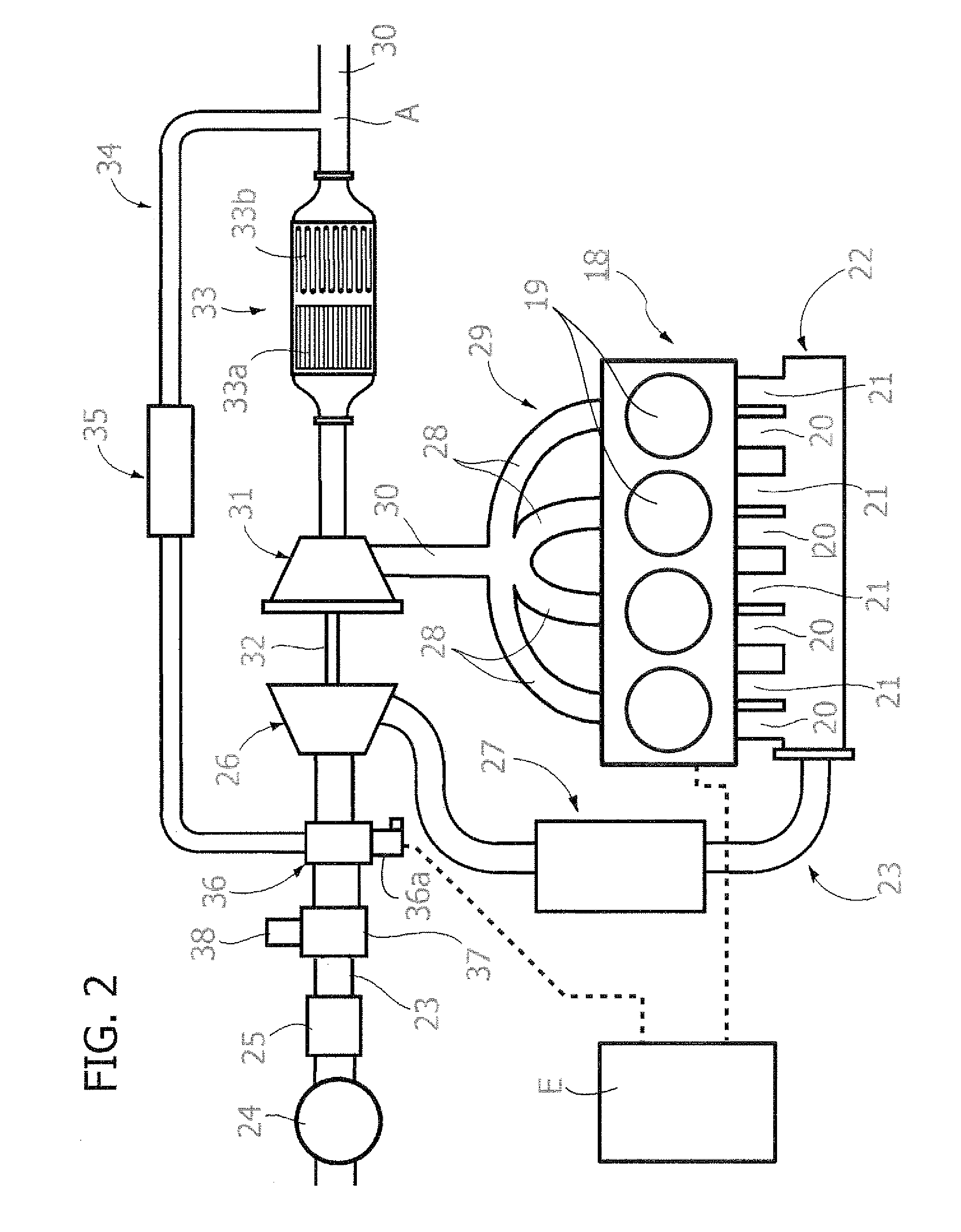 Diesel engine having cams for controlling the intake valves, which have a main lobe and an additional lobe radiused to each other