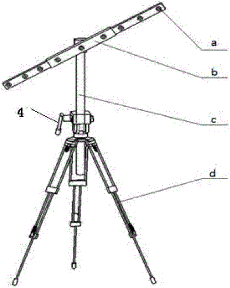Large visual field camera calibration method based on four sets of collinear constraint calibration rulers