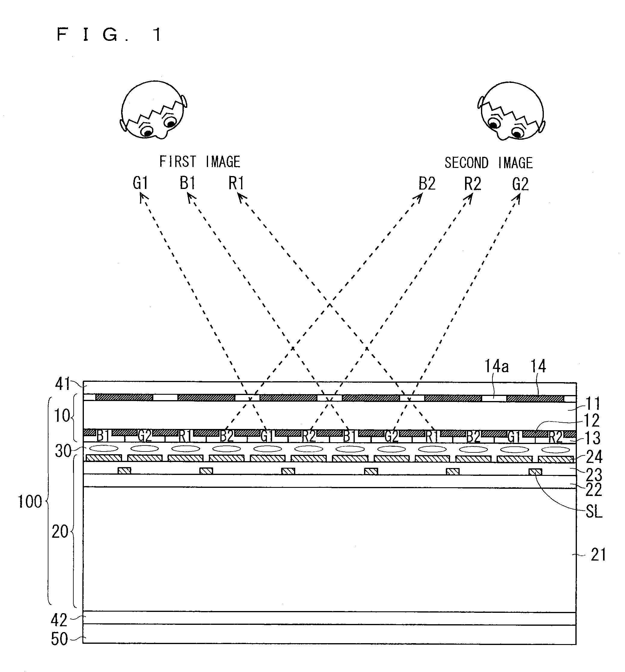 Two-screen display device