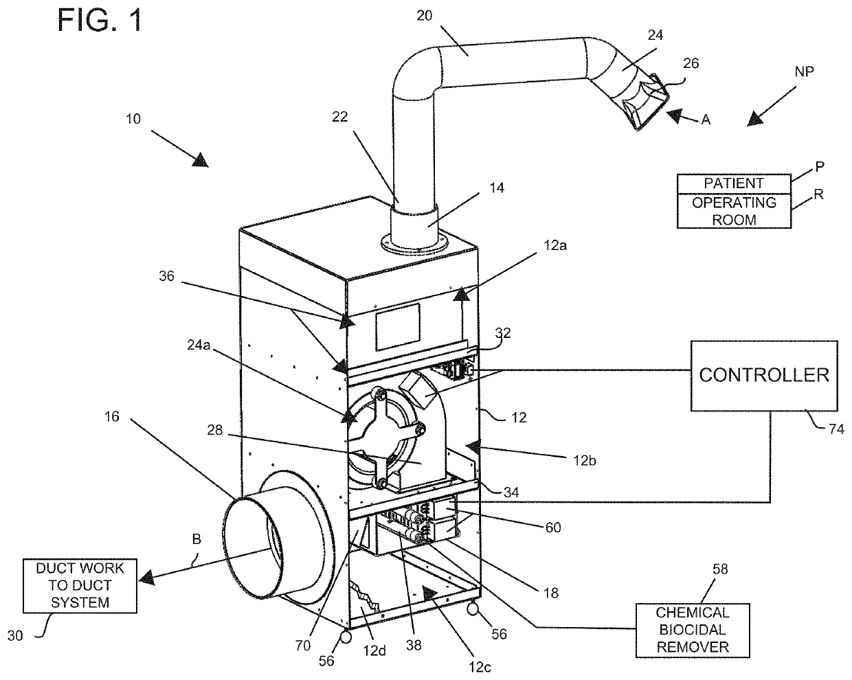 Medical air treatment device