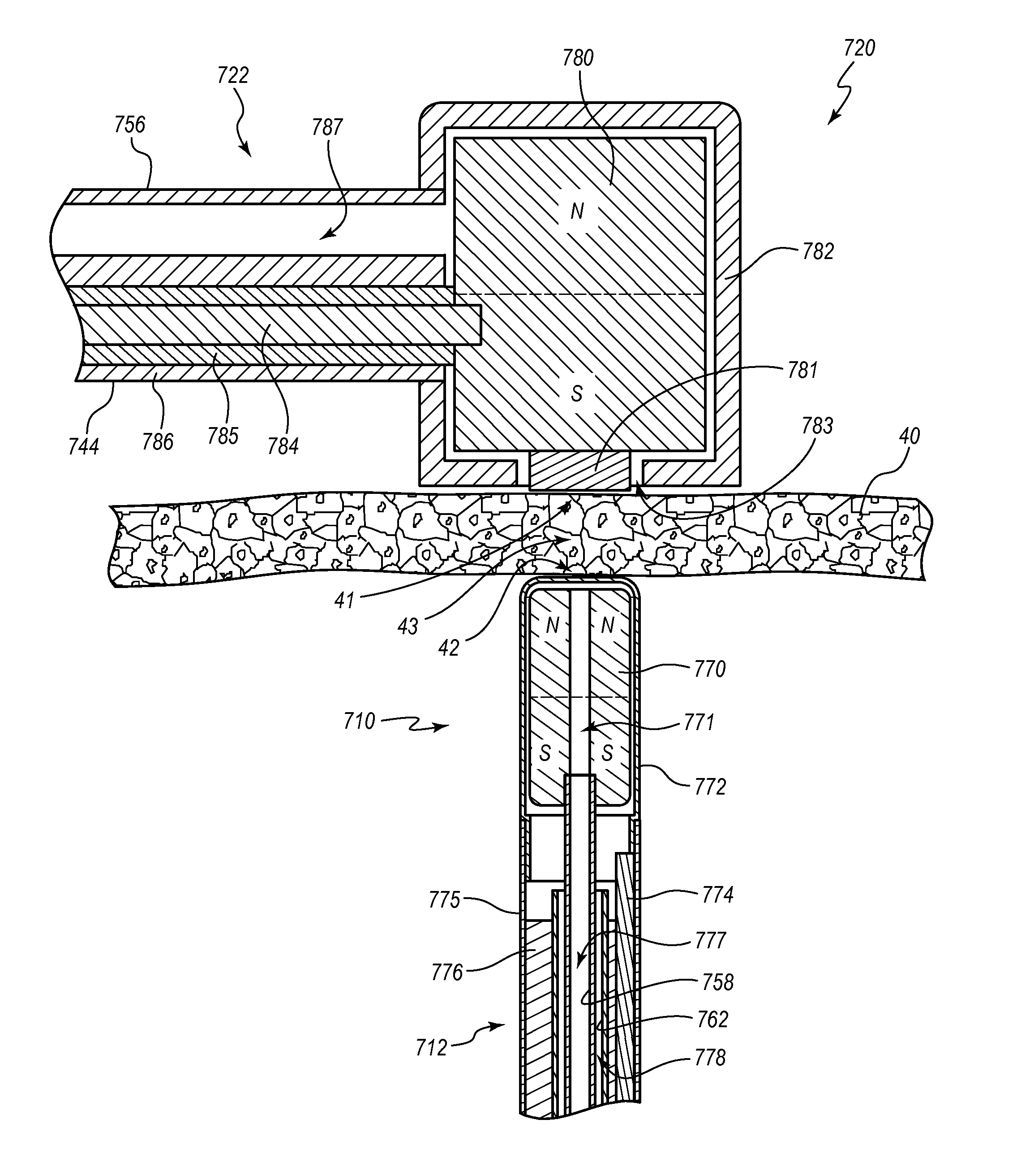 Magnetically coupling devices for mapping and/or ablating