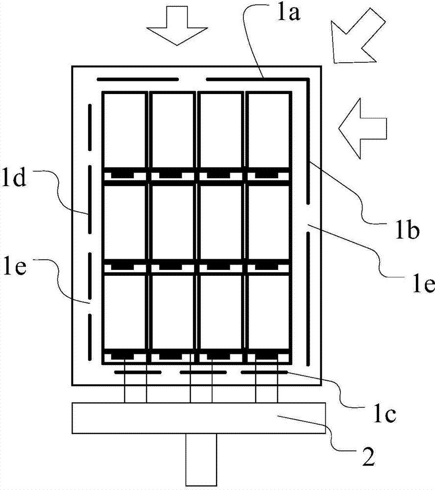 Auxiliary frame sealing glue structure, box-aligning substrate and display device
