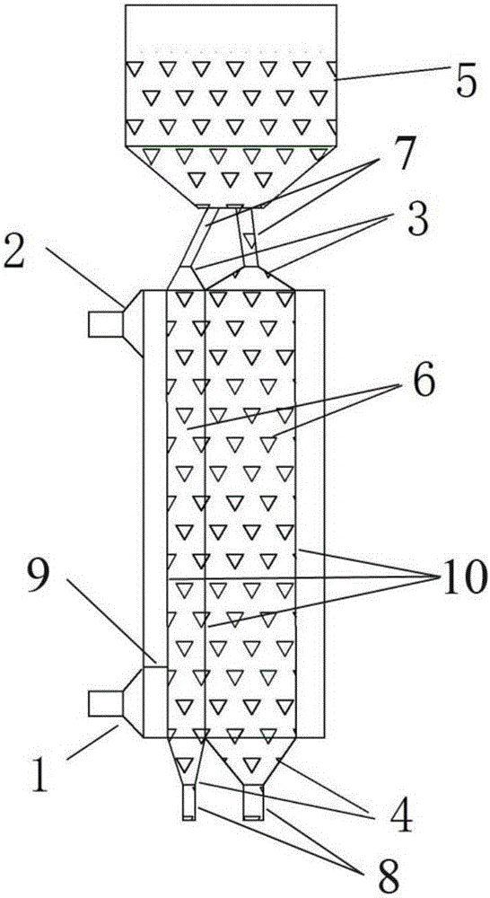 Flue gas purifying absorbing tower and processing method thereof