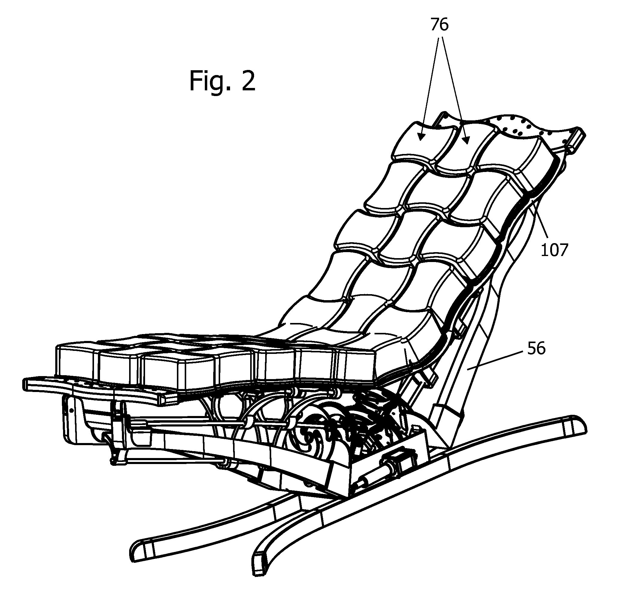 Multi layered modular support system for lounge and other applications